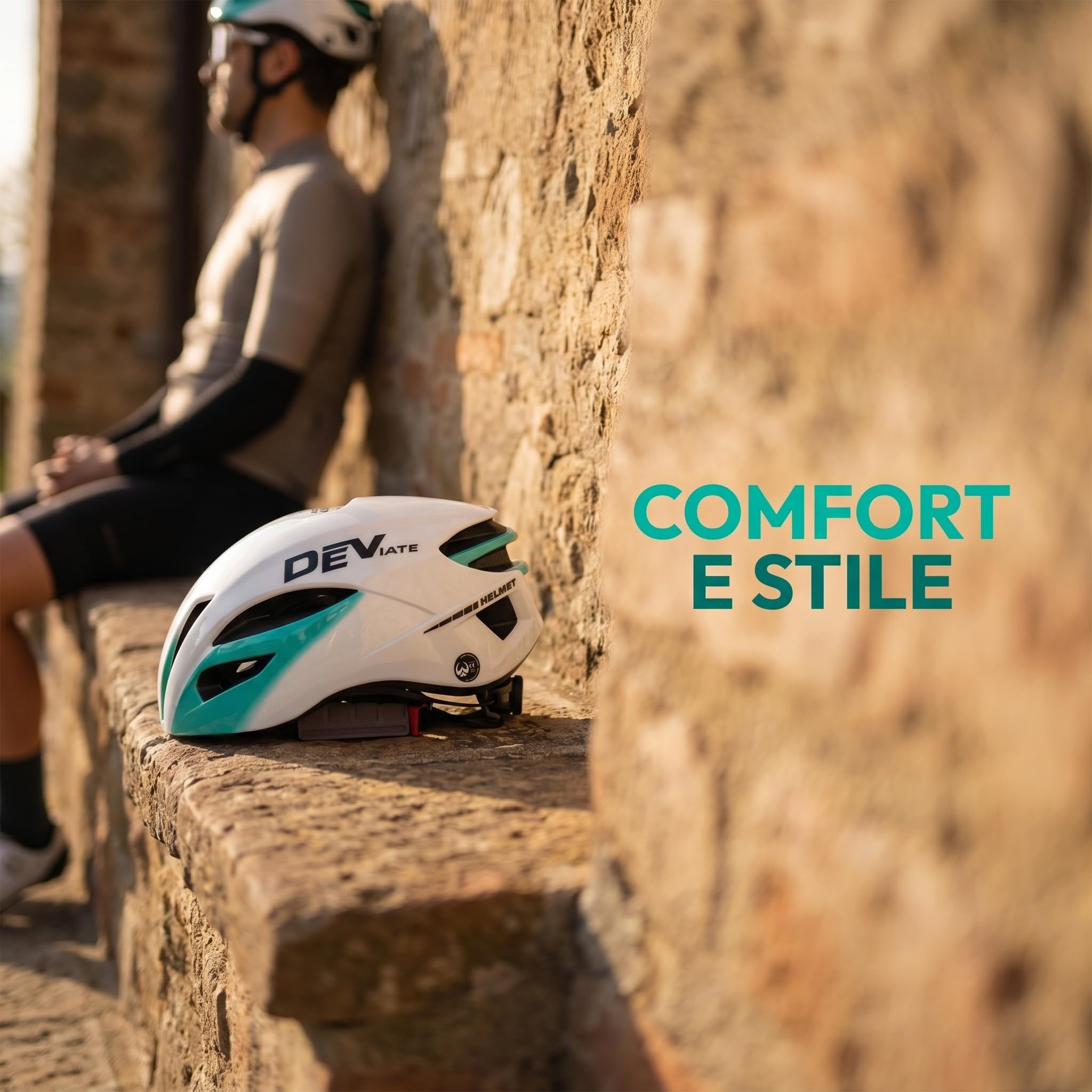 F Fityle Casco da Bici da Uomo, Visiera Staccabile Traspirante, Accessori per Ciclismo su Strada, attività all'aperto, Montagna