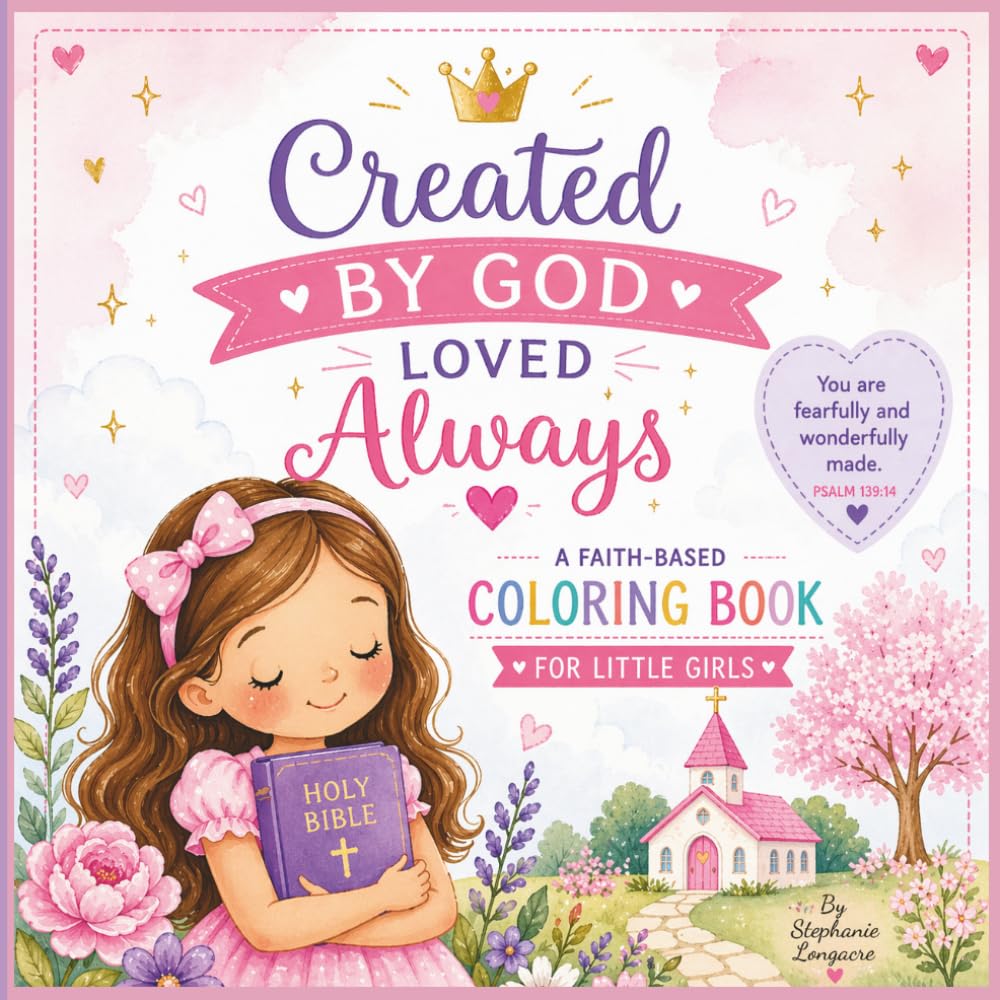 Created By God Loved Always: A Faith Based Coloring & Activity Book for Little Girls