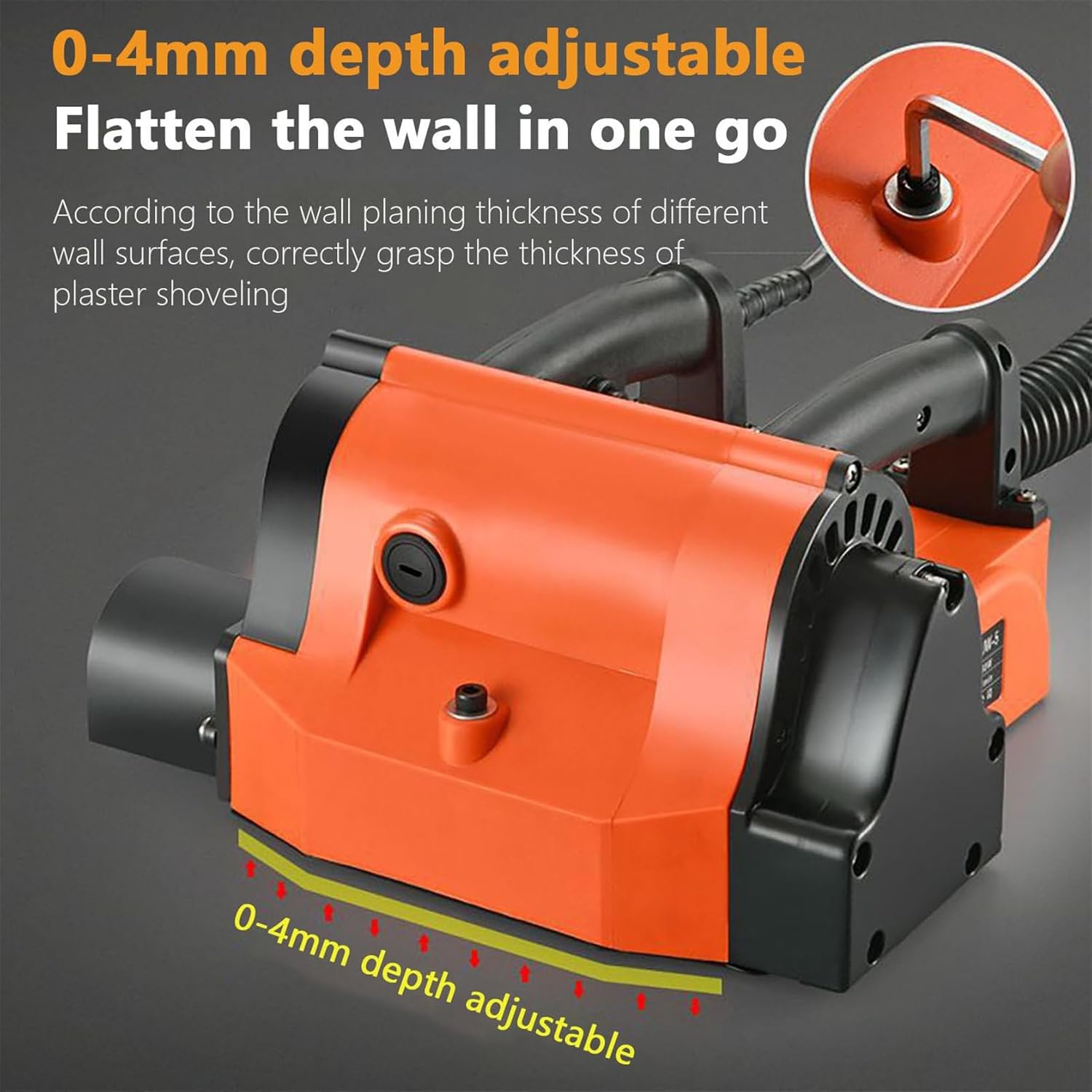 Wall Chaser Electric Wall Grooving Cutting Machine, Wall Groove Cutting Machine 150mm, 4mm Maximum Cutting Depth, Wall Slotting Machine, for Home Decoration