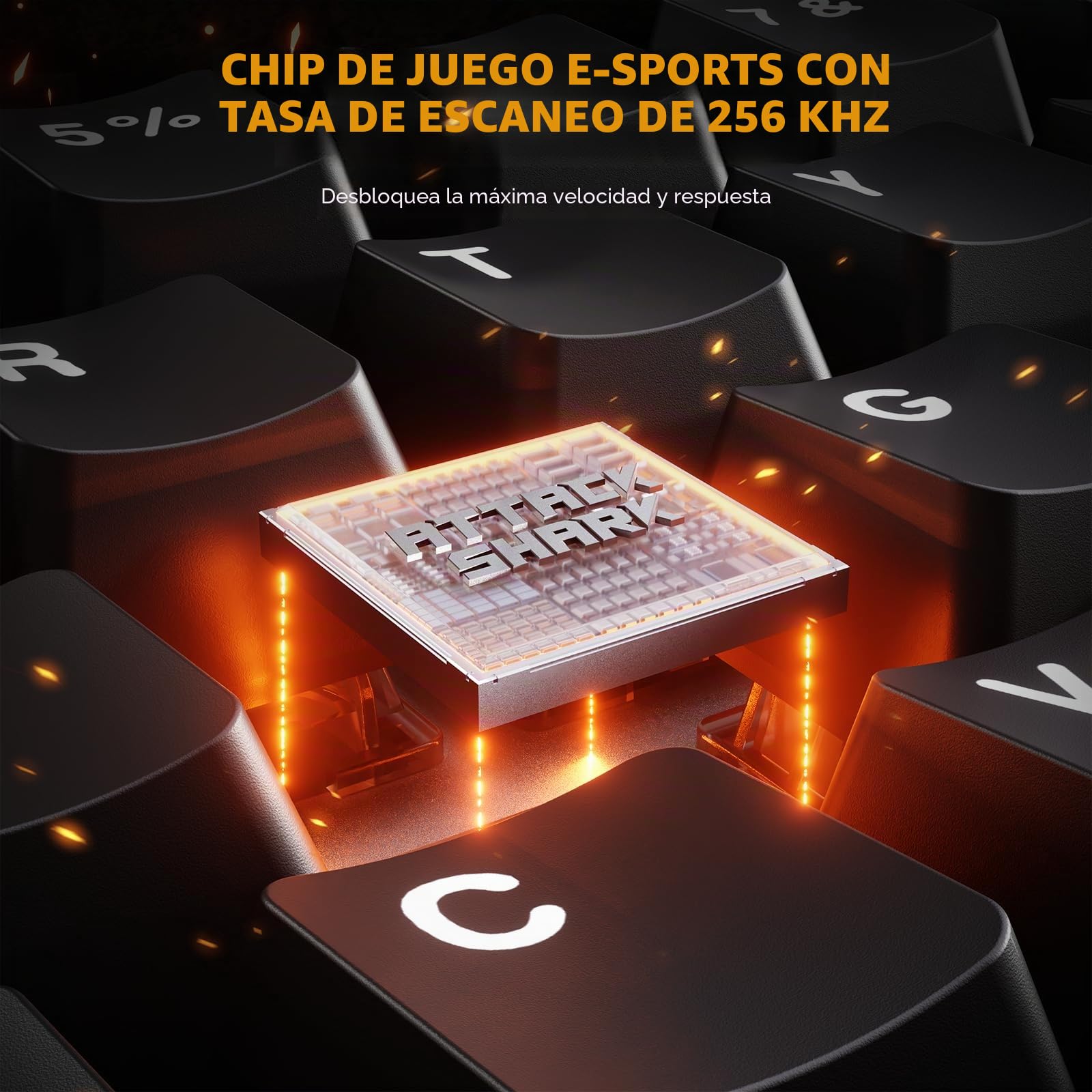 ATTACK SHARK R68 HE Teclado Gaming Magnético 8000Hz, Rapid Trigger 0,005 mm, Fibra de Carbono Forjada y Aluminio CNC, Snap Tap, Efecto Hall, 60% RGB con Cable, US QWERTY, Negro