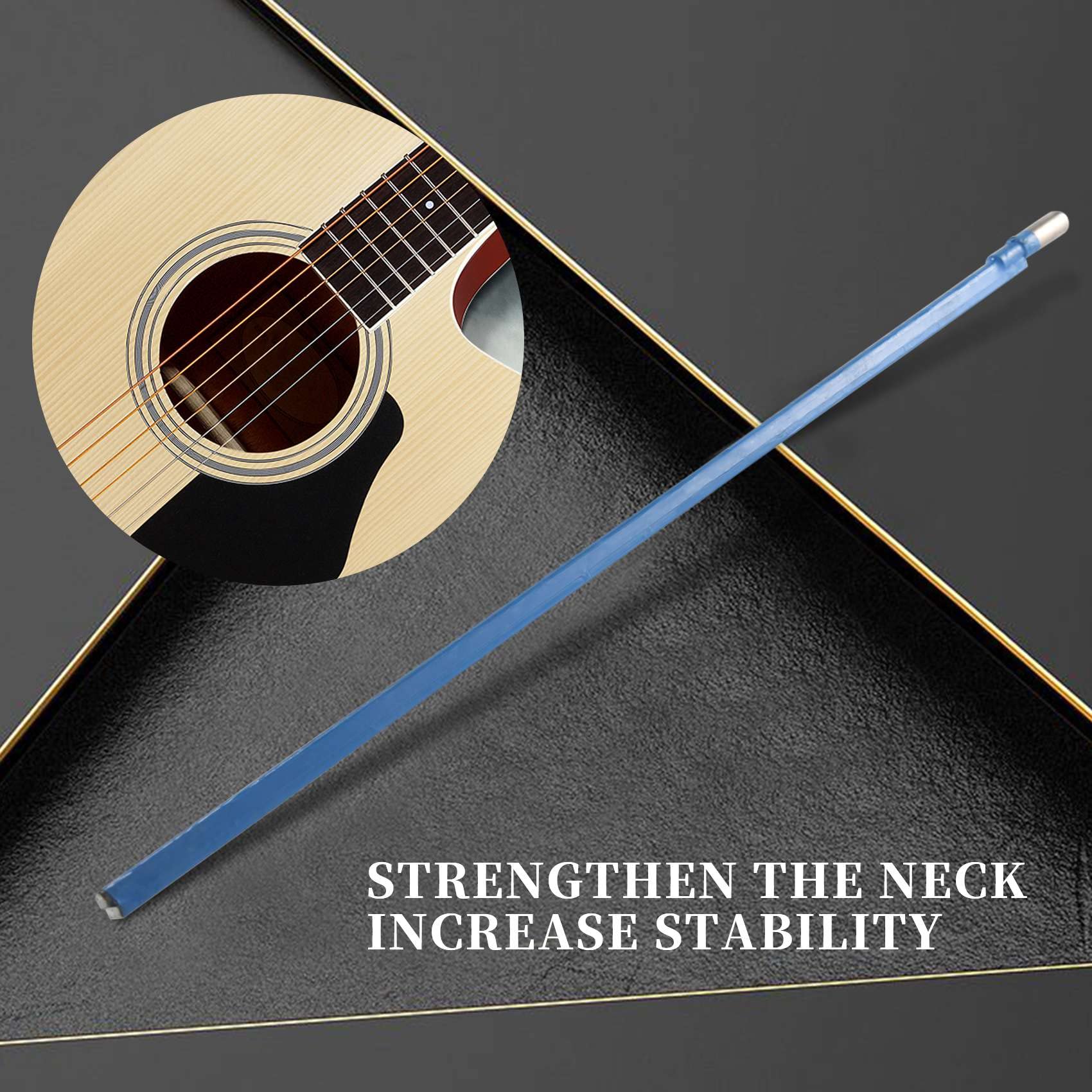 Truss Rod In Acciaio A Due Corsi Di Regolazione Per Parti Di Chitarra Elettrica Da 460 Mm~p124040384 - Foto 4