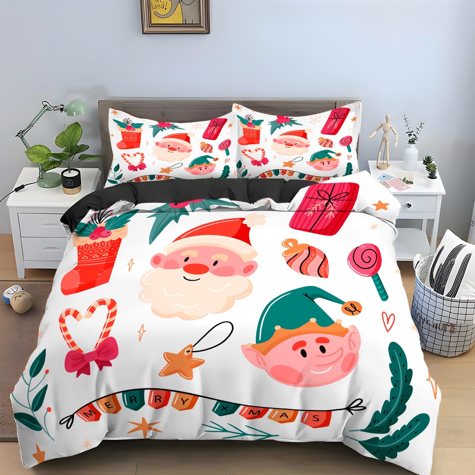 Ambiance de Noël dans votre chambre avec la housse de couette 200x200