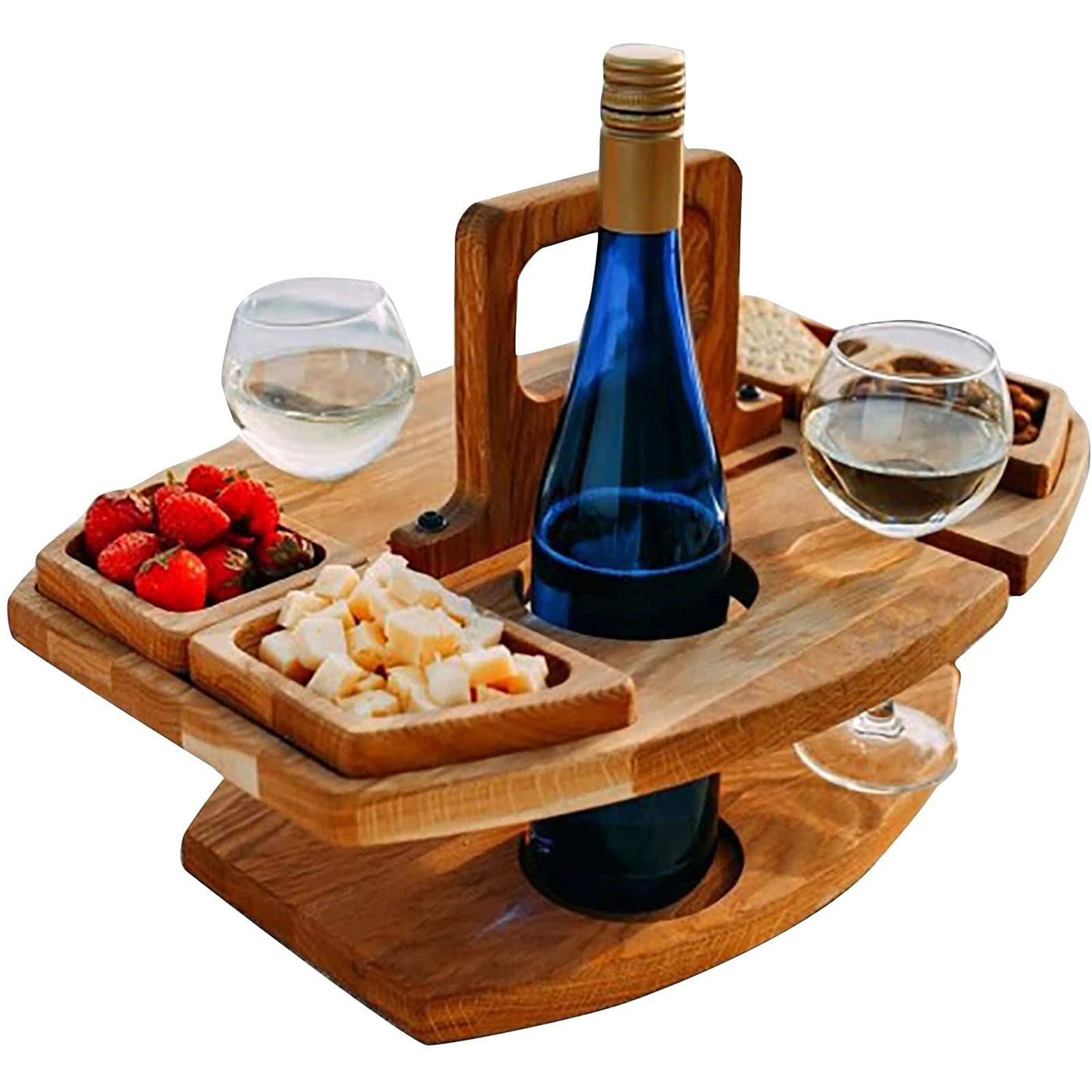 Table de camping compacte haut de gamme avec plateau de service