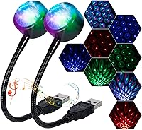 Vista 8 de Luces de techo para automóvil, proyector de estrella USB, luz nocturna, luces interiores ajustables para automóvil, luces LED portátiles de 4