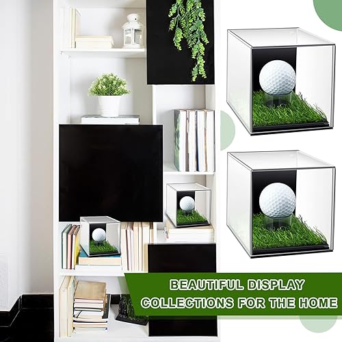 Miniatura 7 de Exhibidor de pelotas de golf, estuche pequeño de acrílico transparente, soporte cuadrado para béisbol, pelotas de golf, voleibol, coleccionables,