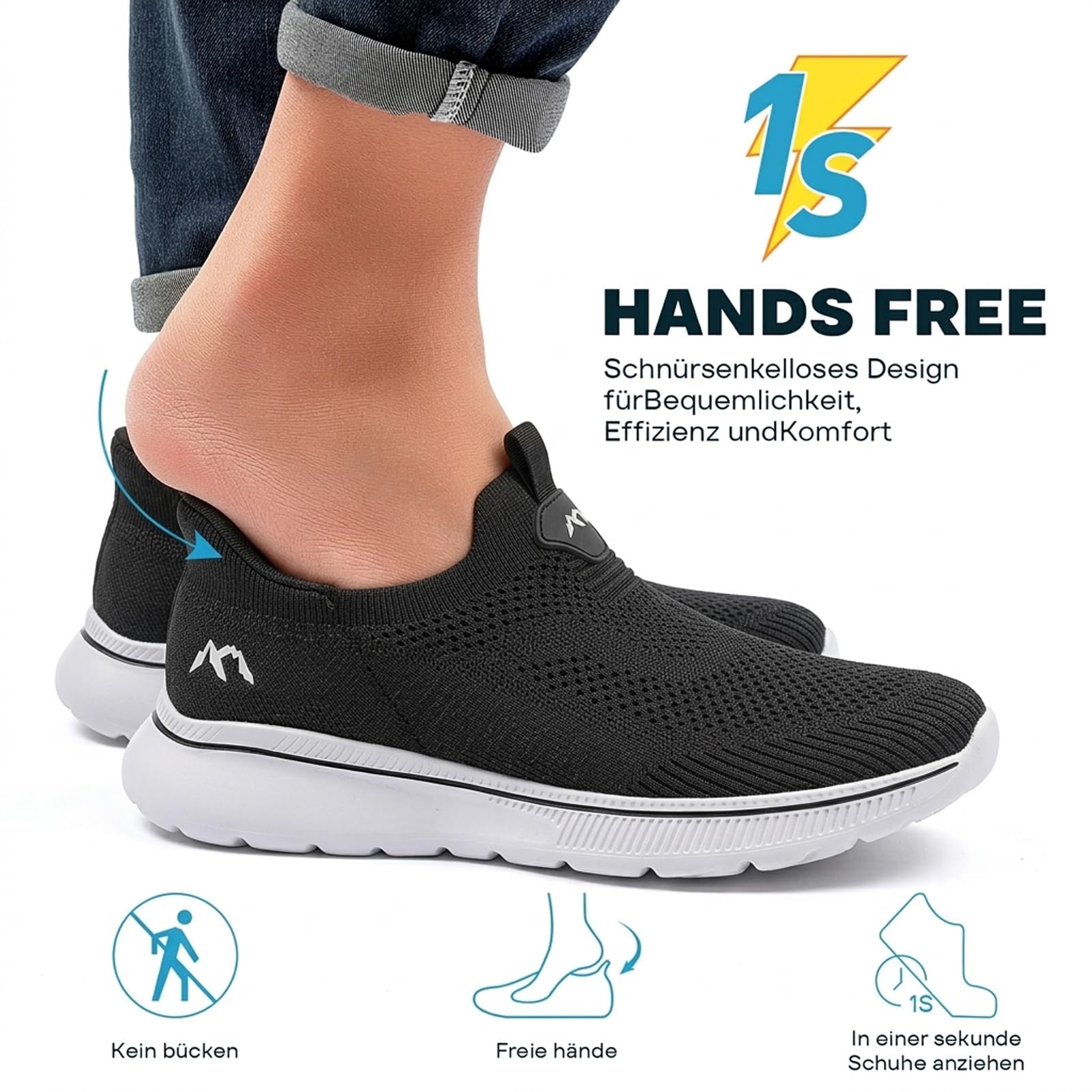 ODCKOI Zapatillas Hombre Slip-On, Ligeras y Transpirables