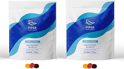 Piper Biosciences Gomitas de bienestar de colesterol que contienen esteroles vegetales (suministro para 30 dĂas) dos paquetes cada uno con 60 gomitas Piper Biosciences Gomitas de bienestar de colesterol que contienen esteroles vegetales (suministro para 30 dĂas) dos paquetes cada uno con 60 gomitas