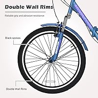 Vista 127 de H&ZT Triciclo para adultos, bicicleta de 3 ruedas, triciclo crucero, con engranaje de 7 velocidades, mango de freno de estacionamiento, escalón