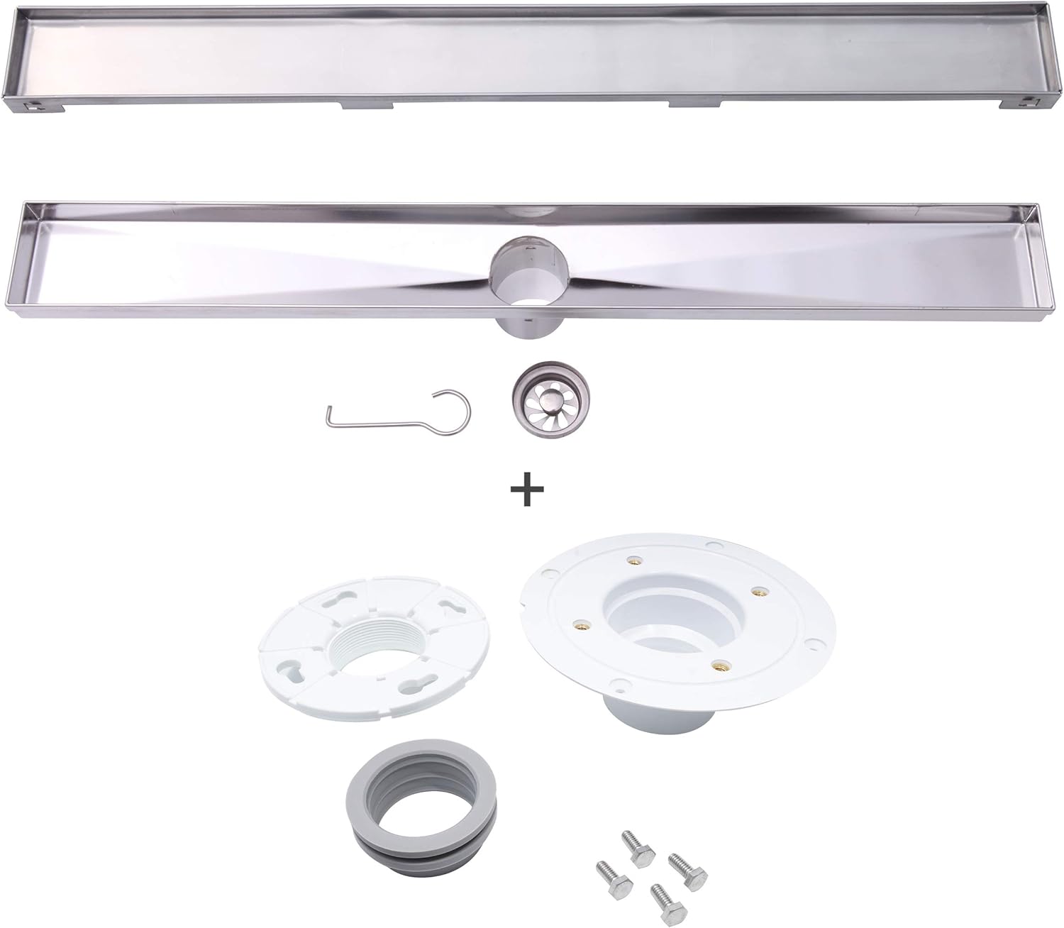 BOANN BNLD24C16 Contemporary/Modern Tile Insert Design 304 Stainless Steel 23.63 Linear Drain