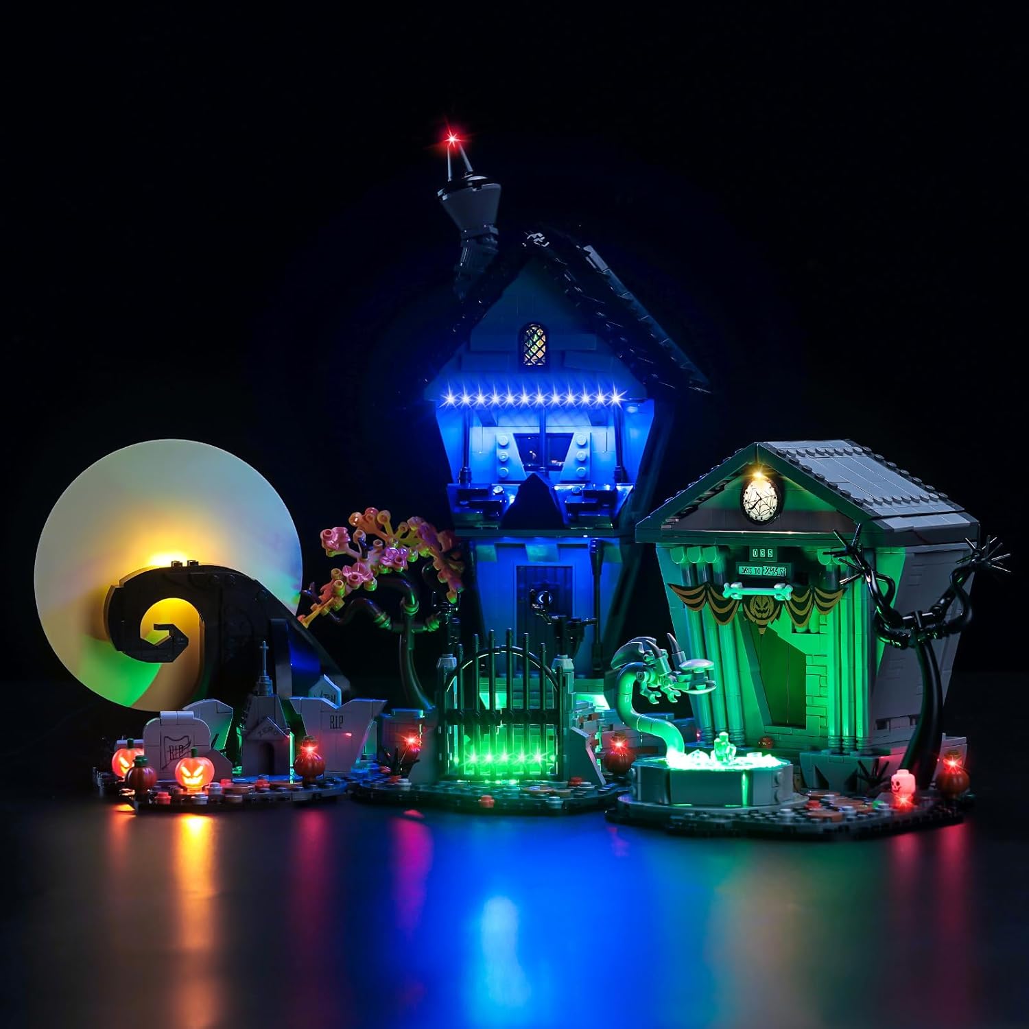 BrickBling LED Light Compatible with Lego Tim Burton's The Nightmare Before Christmas, Creative Lighting Kit Compatible with Lego 21351(No Model) (Classic Version Light)