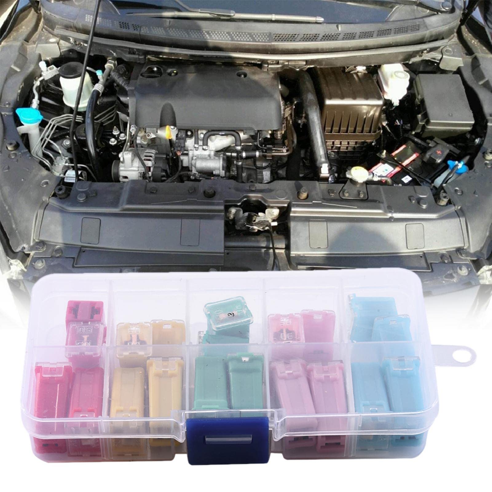 101 Pezzi Kit Assortimento di Mini Fusibili, Micro Mini Fusibile a Lama per Auto con Attrezzo Estrazione Fusibili di Ricambio per Auto Camper Camion