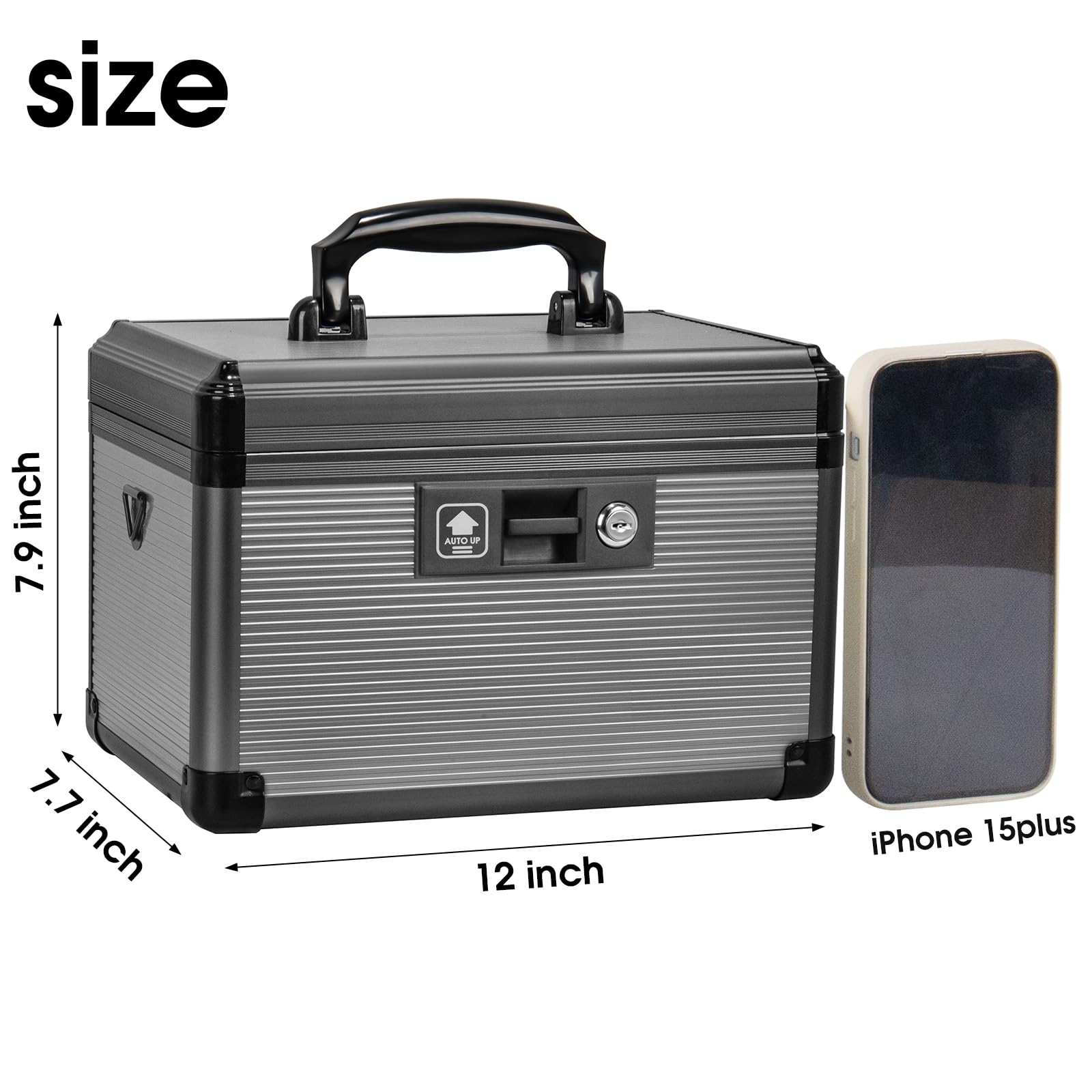 Medicine Lock Box with Key, Aluminum Alloy Lock Box for Medication — Amazon image 7