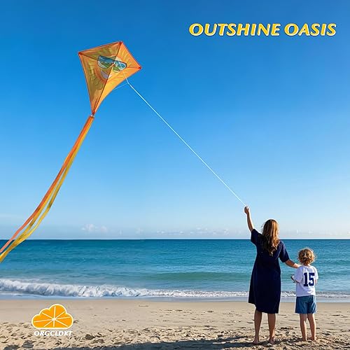 Miniatura 3 de Cute&Cuite Diamond Kite-Outshine Oasis, 33 x 28.3 pulgadas, cometas fáciles de volar para niños, adultos, niñas, niños. Cometa para la playa sin