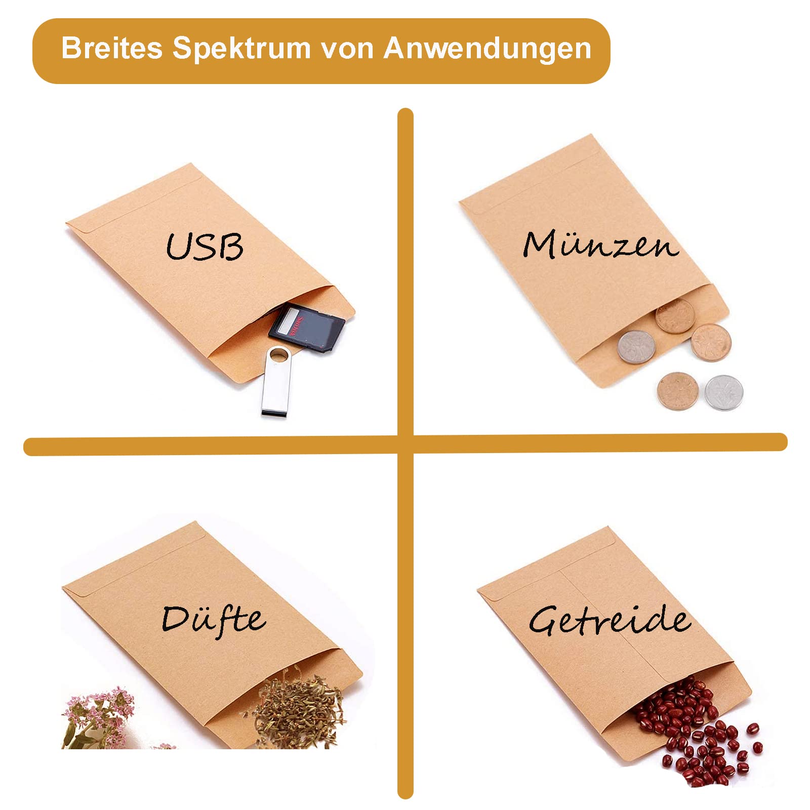 qingmeng Samenttchen, 200 Stck Papiertten Klein Braun mit 100 Stck  Aufkleber, 6x10cm Saatgut Aufbewahrung, Mini Kraftpapier Tten zum Befllen  Verpackungstten Umschlge Geschenktten Bonbons : Amazon.de: Garten