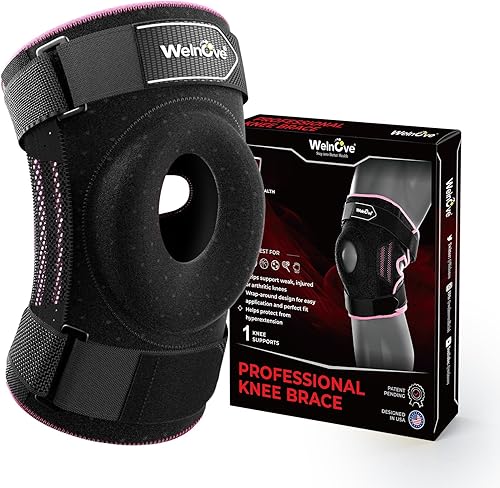 Welnove Knee Brace with Side Stabilizers & Patella Gel Pads, for Maximum Knee Pa