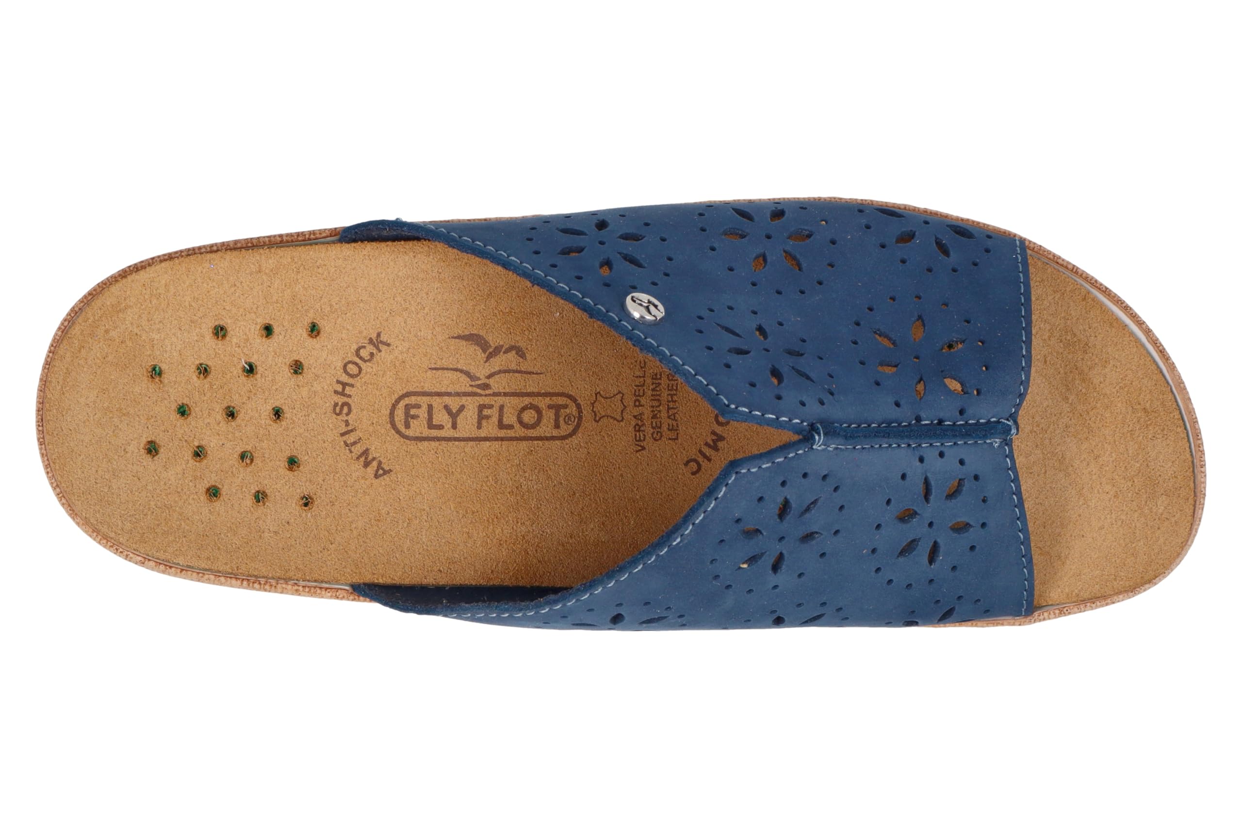 Fly Flot Ciabatte Donna Fori Traspiranti, Sottopiede Estraibile in Pelle, Sandali