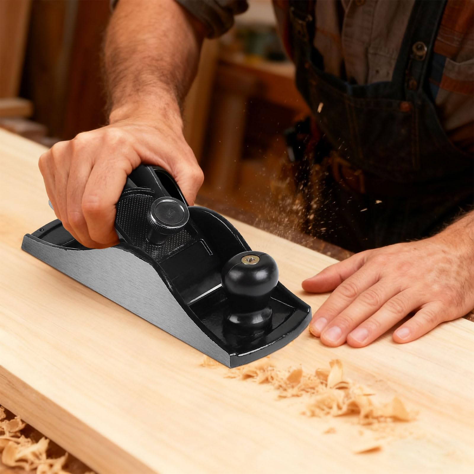 LALAGO Pialla a mano, lunghezza corpo 175 mm + larghezza lama 41 mm, pialla manuale universale regolabile, mini pialla per legno, mini pialla manuale per rifinire, lucidare e piallare