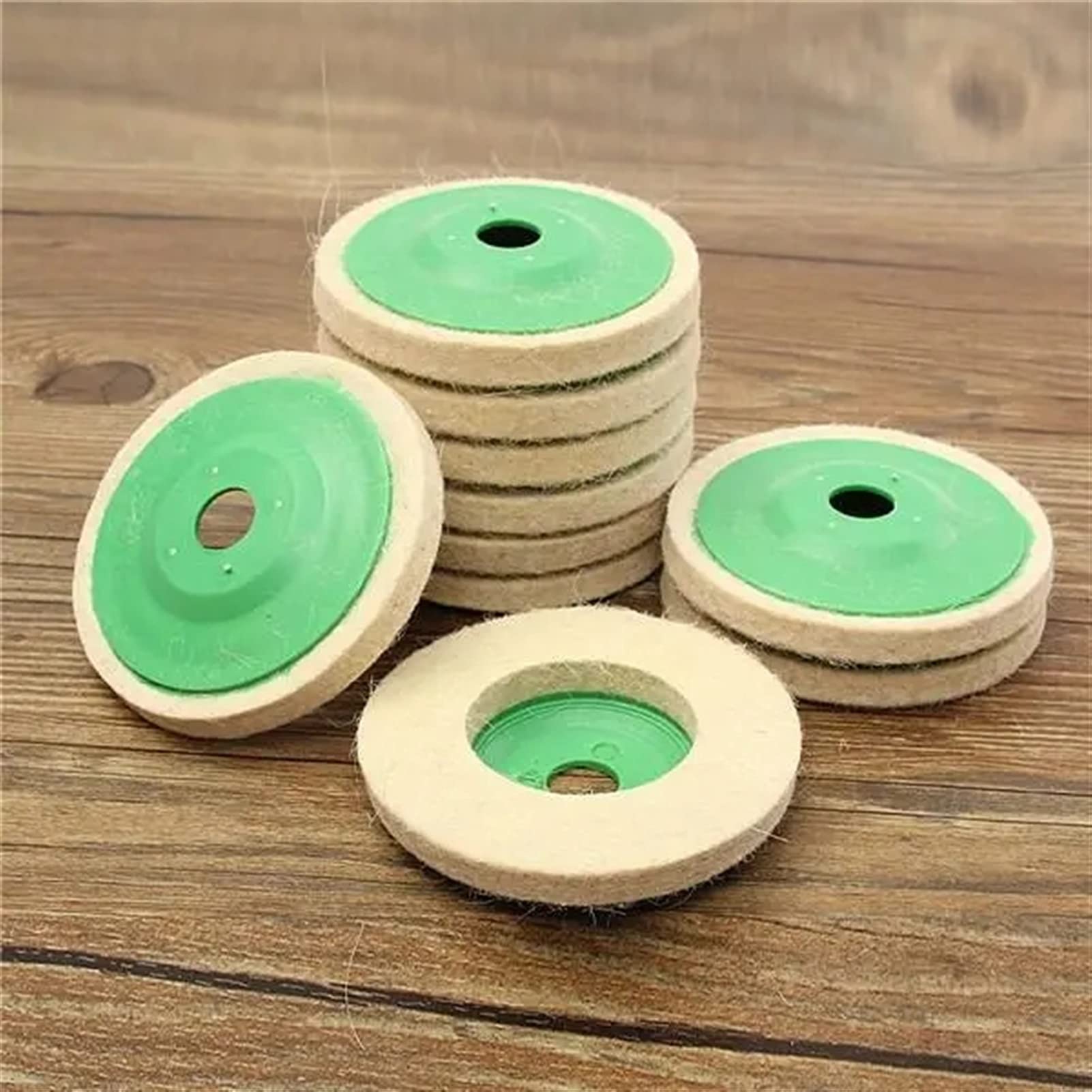 Tarcze Listkowe, Tarcze Polerskie 10 Sztuk 100Mm Okrągła Wełna Polerska Tarcza Polerska Podkładka Filcowa Tarcze Buforowe Grit Flap Disc
