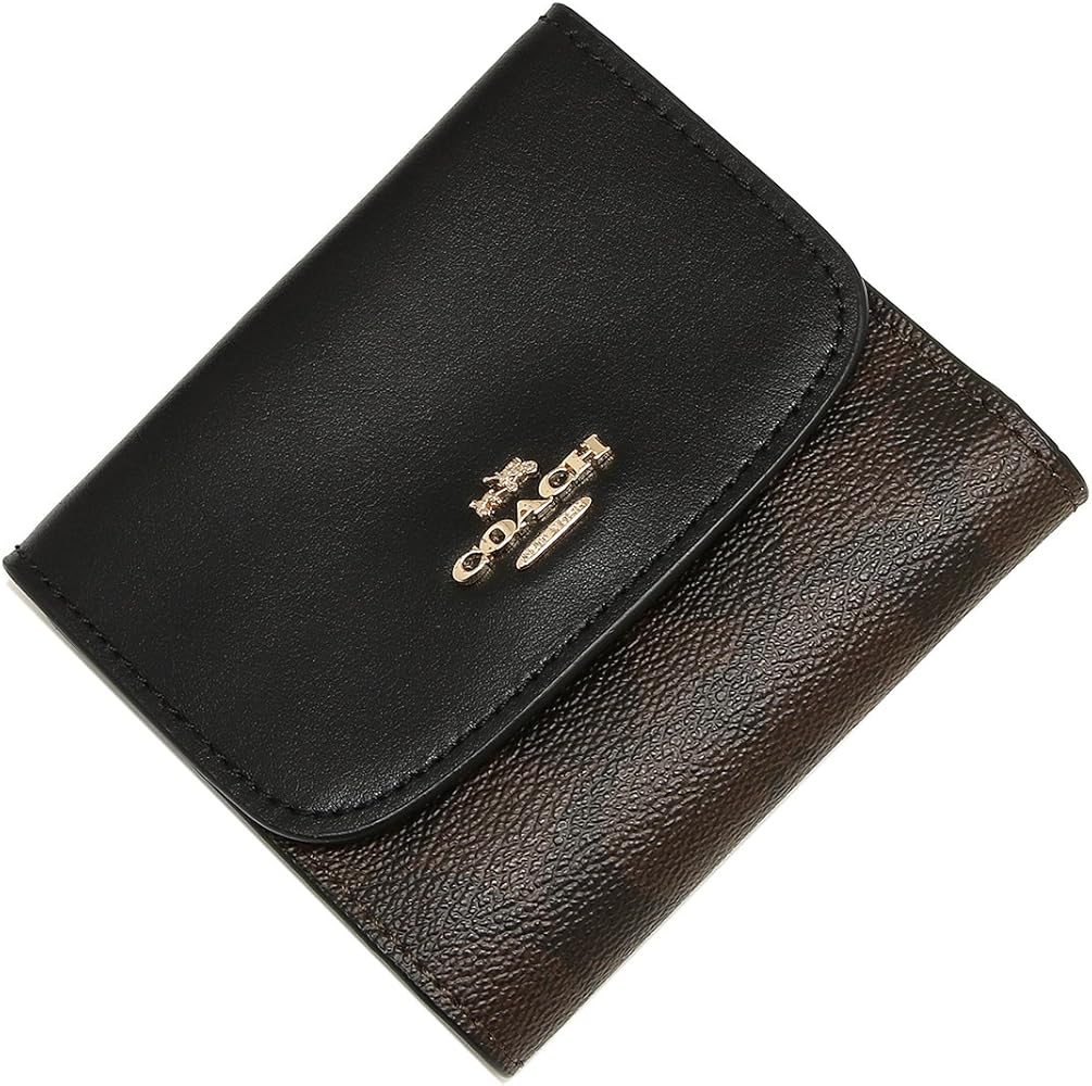 コーチCOACH 三つ折り財布 アイボリー/ブラウン美品 COACH 【並行輸入品】コーチ 財布 レディース 三つ折り財布