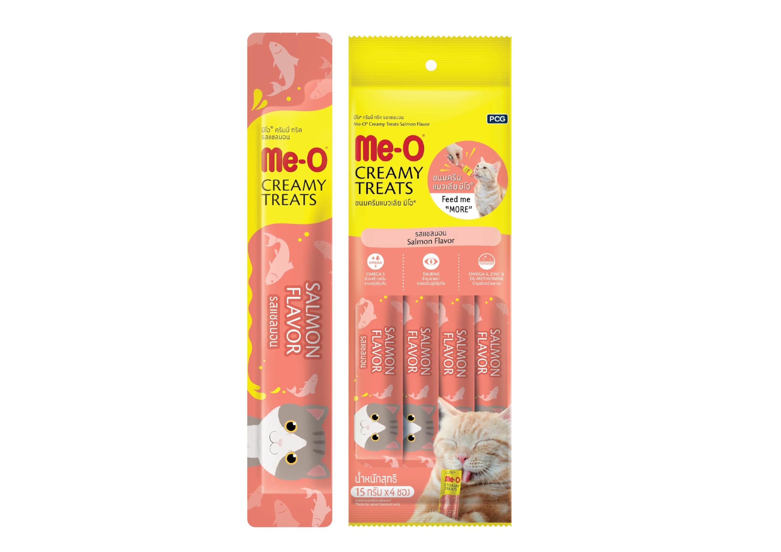 Me-o Salmon Creamy Treats, 4 x 15 g