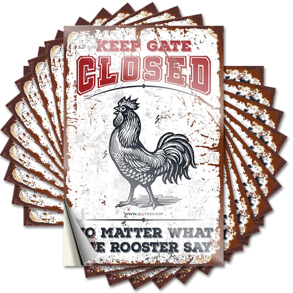 Mimosa Accessory Sticker | Keep Gate Closed No Matter What The Rooster Say Scented Durable Vinyl Sticker Easy Apply for Skate(6X9CM)