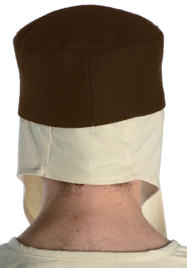 Cappello Di Lana Medievale Uomo - HEMAD, Taglie M-XL, Colori Marrone Grigio Nero Rosso - Foto 7