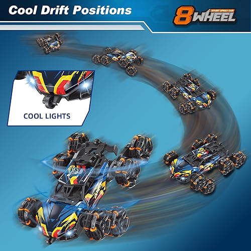 Miniatura 4 de Cool 8 ruedas controladas a mano rc Stunt Car Toys, gesture Sensing Remote Control Cars para niños de 6 7 8 a 12 13 14 años, ideas de regalos de