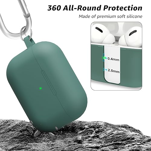 Miniatura 3 de Funda para Airpods Pro de 21 generación, funda protectora de silicona suave que absorbe los golpes con bolígrafo de limpieza, compatible con Apple