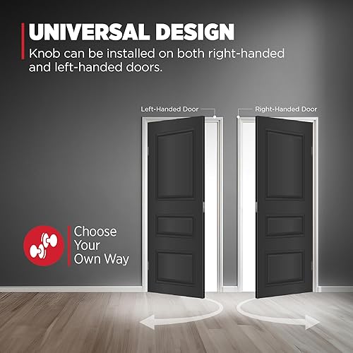 Vista 106 de Kwikset Pismo - Manija con cerradura y llave, para exterior, puerta de entrada y dormitorio, con seguridad antirrobo SmartKey Rekey y Microban, Mate