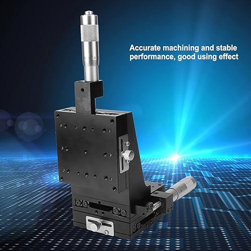 Miniatura 2 de ViaGasaFamido XYZ 3 ejes Manual Lineal Posicionamiento Etapa 3.150x3.150 in Lab Deslizamiento Mesa de etapa Movimiento lineal Elevación Vertical