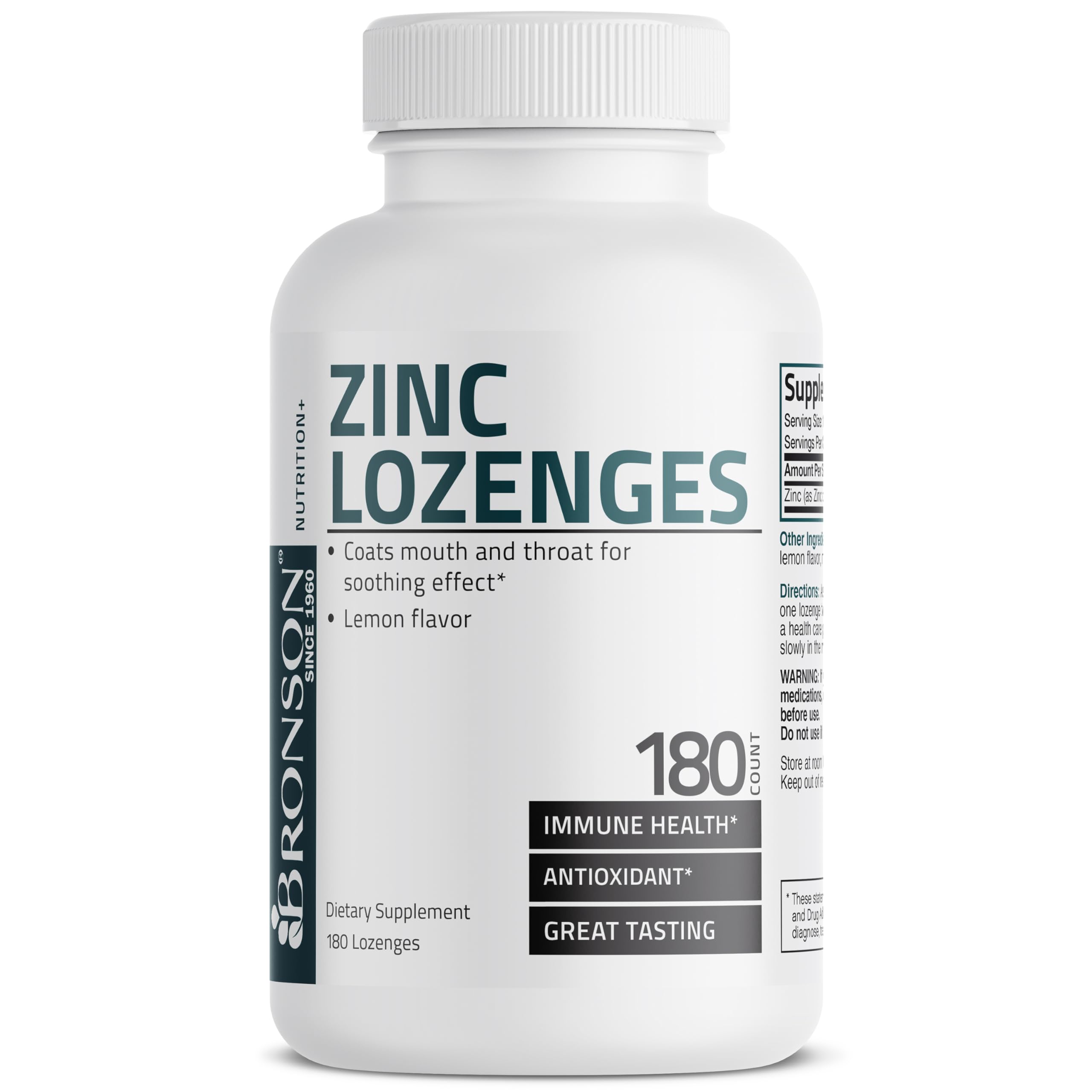 Bronson Zinc Immune & Antioxidant Support, Lemon Flavor, 180 Lozenges — Amazon image 5