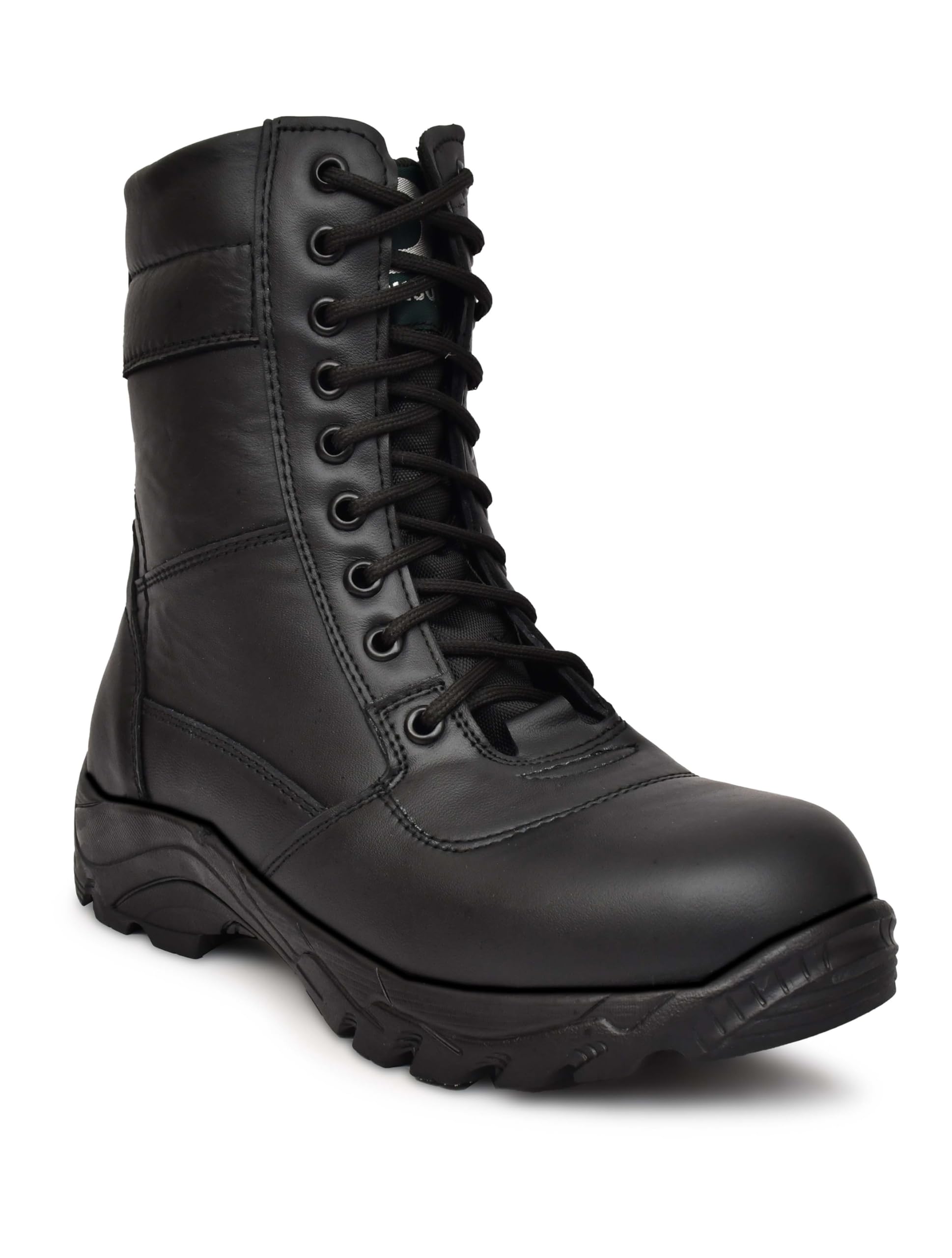deuson DS06 Army & Tactical Boots for Men | Genuine Leather Side Zip Combat Boots | Lightweight Military Shoes for Trekking, Hiking, Outdoor, Durable Sole, Anti-Slip Grip-picture-26