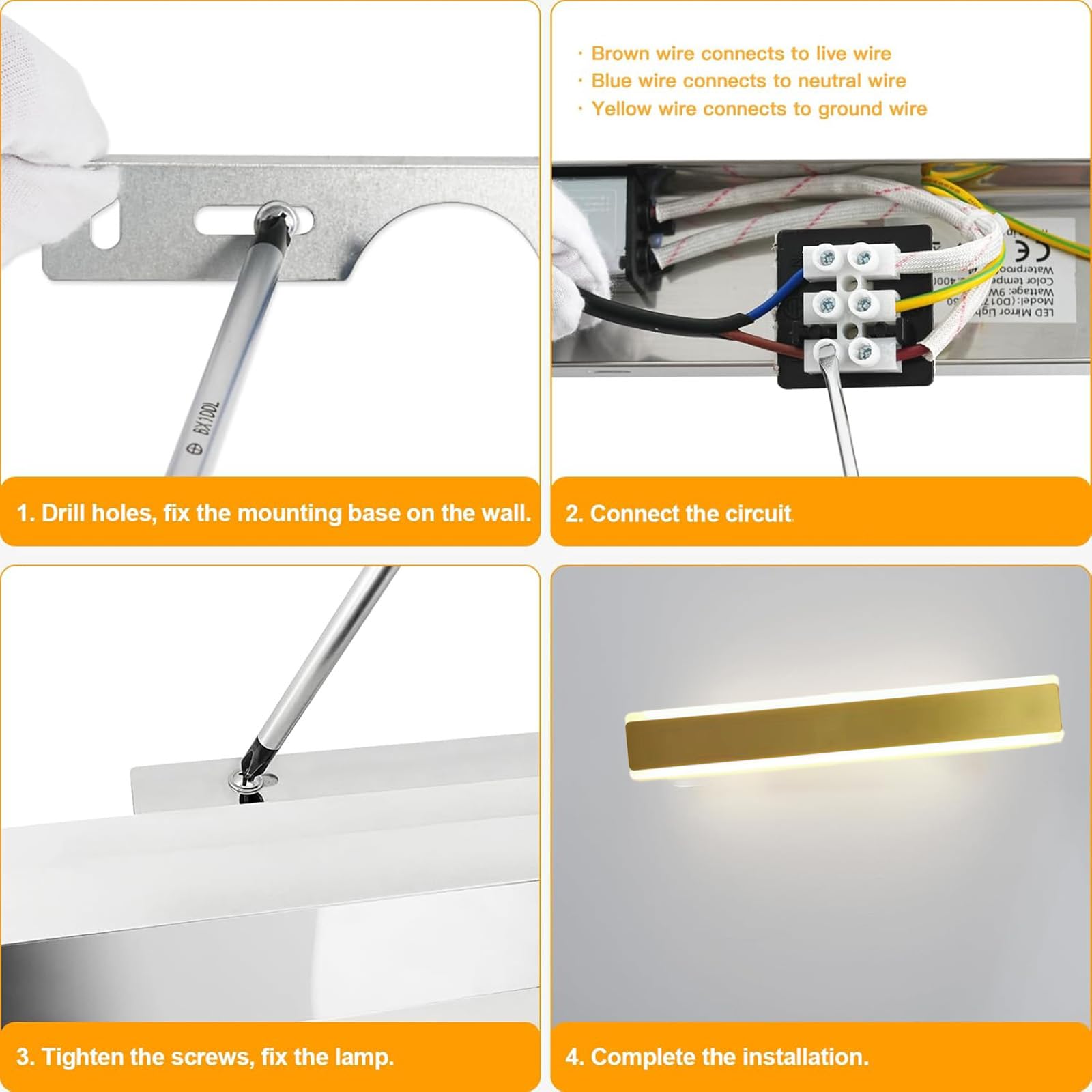 Dimmbare LED Wandlampe mit Fernbedienung Wandleuchte Modern Dimmbar Smart Wandlampe für Treppenhaus Wohnzimmer Schlafzimmer Treppen usw Warmweiß Kaltweiß Neutralweiß (2700K-6500K) (Schwarz,200CM)