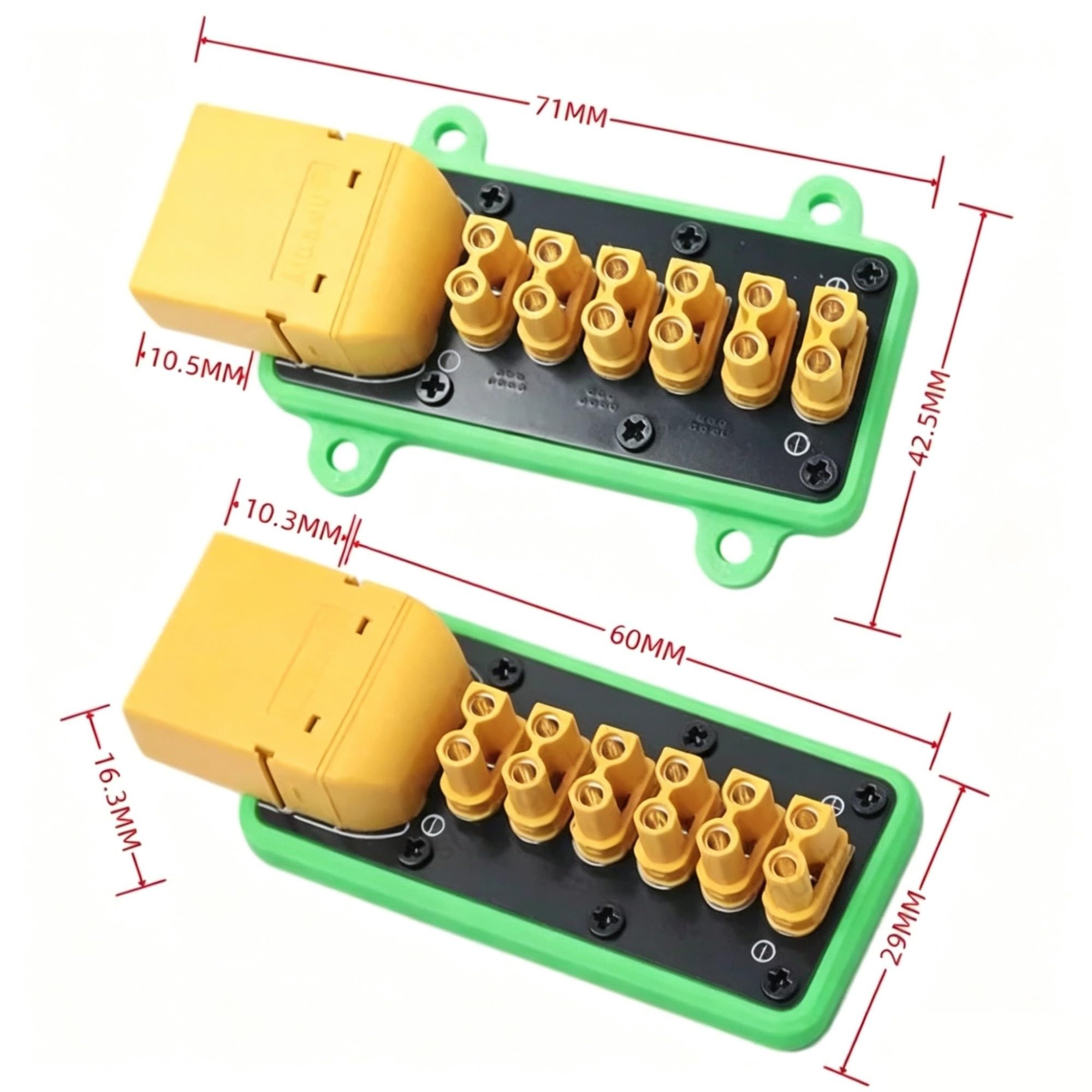 Módulo alimentación PDB 6 puertos 0-100V 50A con carcasa protectora