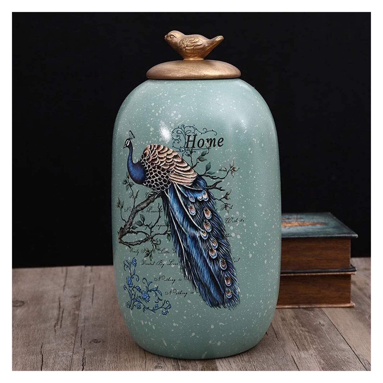 Mat bosgroen knuffelkeitje, een keramieke mini urn of gedenksteen