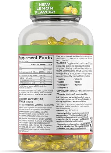 Miniatura 2 de Member's Mark 600 mg de Omega-3 de aceite de pescado con 50 mcg de vitamina D3 (200 unidades)