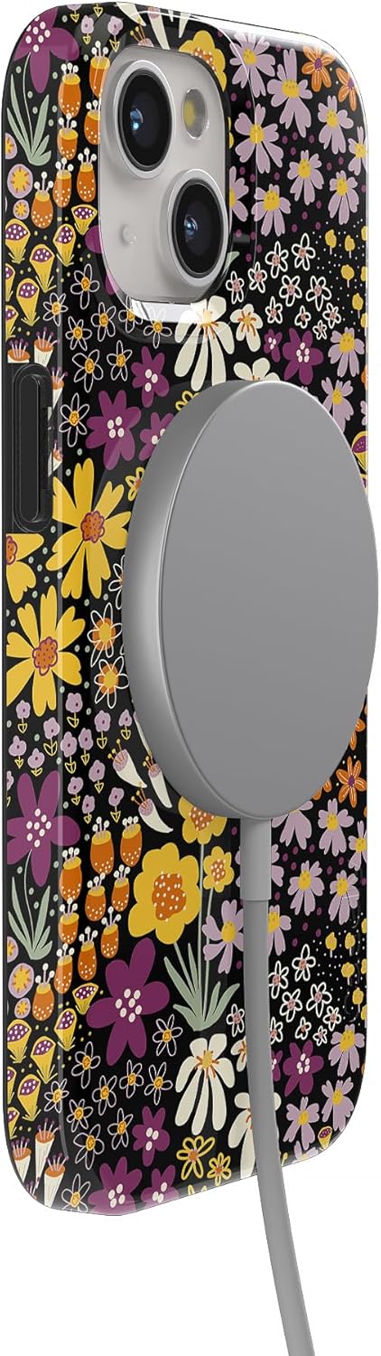 Casely iPhone 15 Case | Falling for You | Plum Floral | Compatible with MagSafe | Classic Ultra Slim Design - Image 5