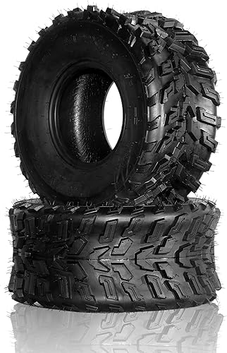 Miniatura 4 de Juego de 2 neumáticos de barro ATV 22x10-9 22X10X9 6PR 0.787 in Deep Tread para Honda Recon 250 Suzuki Ozark 250 (1 par)
