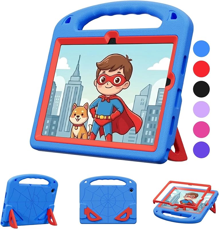 Funda para niños para Samsung Galaxy Tab A11+ Plus/A9+ Plus Tablet 11 pulgadas | 2025/2023 Tablet 11", cubierta de protección completa con protector de pantalla incorporado, soporte de mango a prueba de golpes Funda protectora para niños, azul