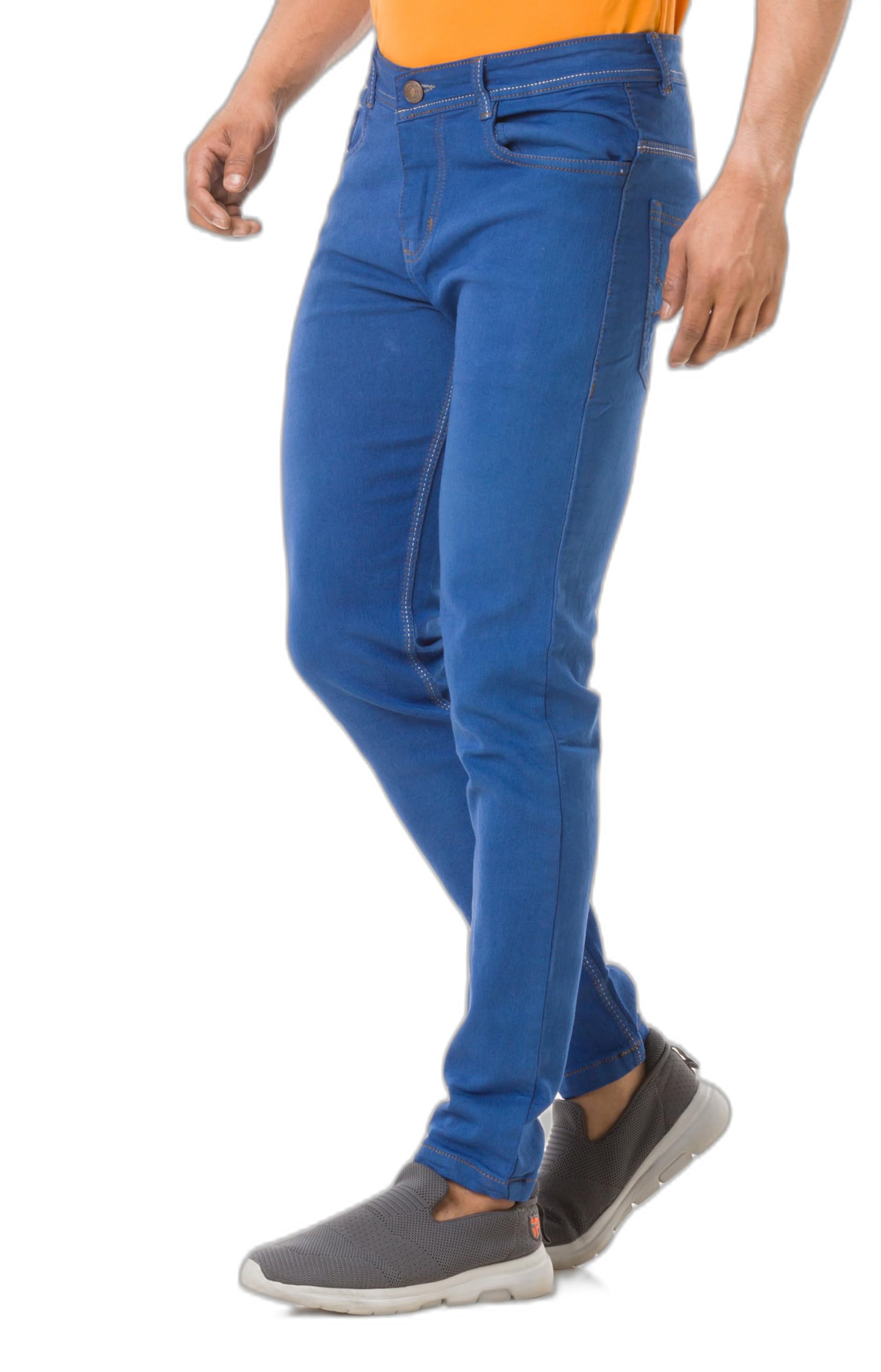 Slim Fit Men's Jeans - Crafted from Cotton to Cater to Your Comfort Demands, This Pair of Mid Rise Jeans Collection 974 from Offers You a Fashionable Look effortlessly-picture-16