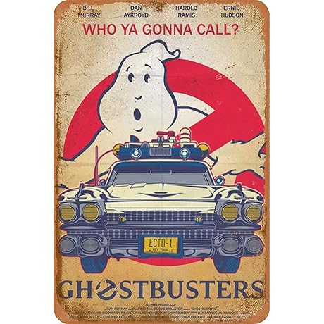 Ghostbuster Trap Sign, Wall Decor Vintage Band Tin Plate