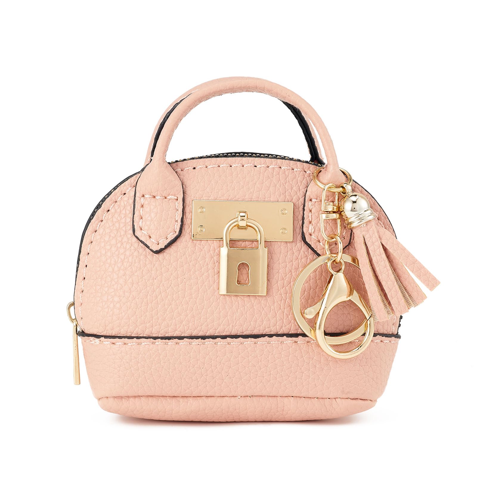 ZOUIQSS Coin Purse Mini Handbag Keychain for Women,Creative Pendant Keyrings Makeup Bag,Small Change Pouch Coin Purse Zipper()