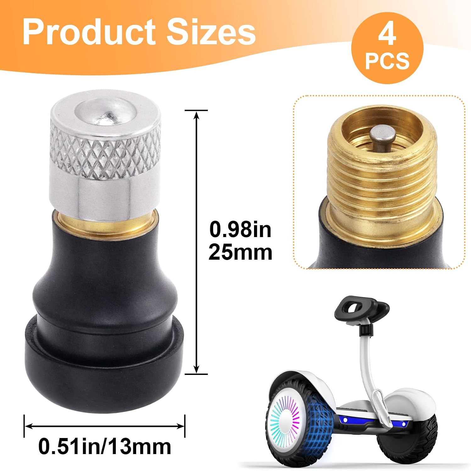 Tubeless Tire Valve Stems for Electric Scooter