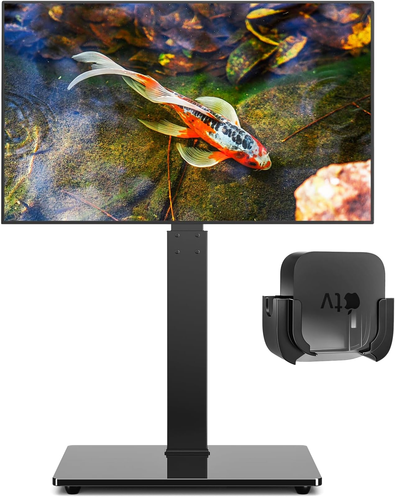 Amazon FITUEYES テレビスタンド 壁寄せテレビスタンド 高さ調節可能 ラック回転可能 ブラック TT107501MB 1段式