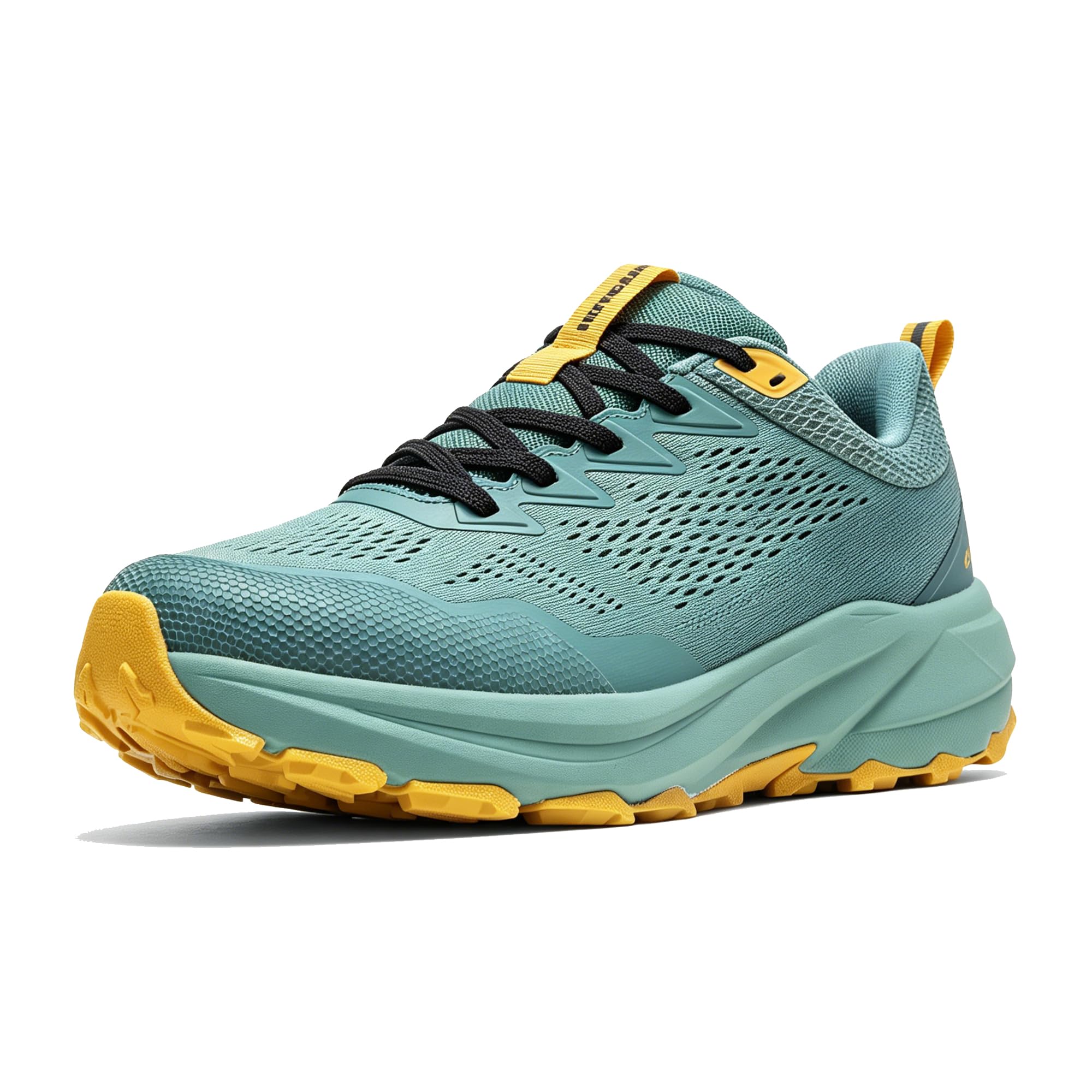 HOTBEAR Men's Wide Trail Running Shoes | Lightweight Cushioned Arch Support Walking Sneakers | Non-Slip All Terrain Hiking Cross Training Gym Barefoot Shoes