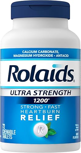 Vista 25 de Rolaids Antiácido ultra fuerte, 72 tabletas masticables, frutas surtidas, alivio de acidez estomacal ultra fuerte