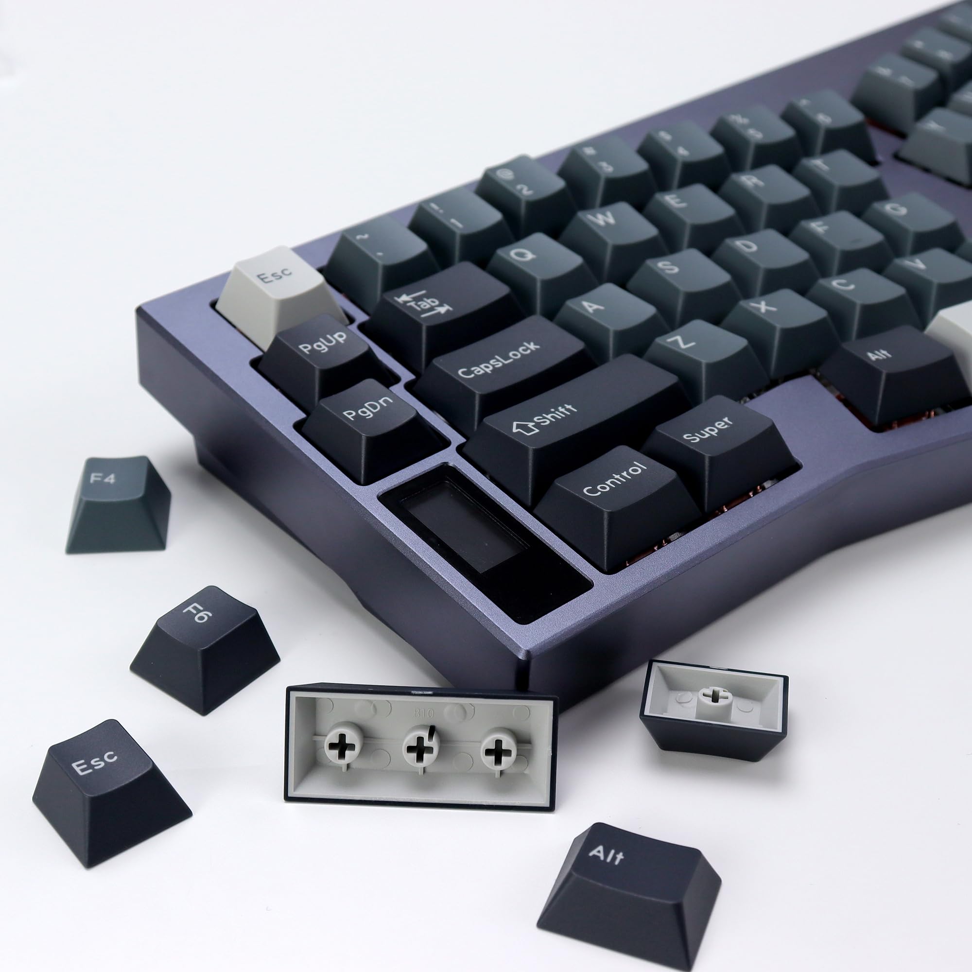 Amazon.com: KBDiy Apollo PBT Double Shot Keycap Set,176 Keys Grey