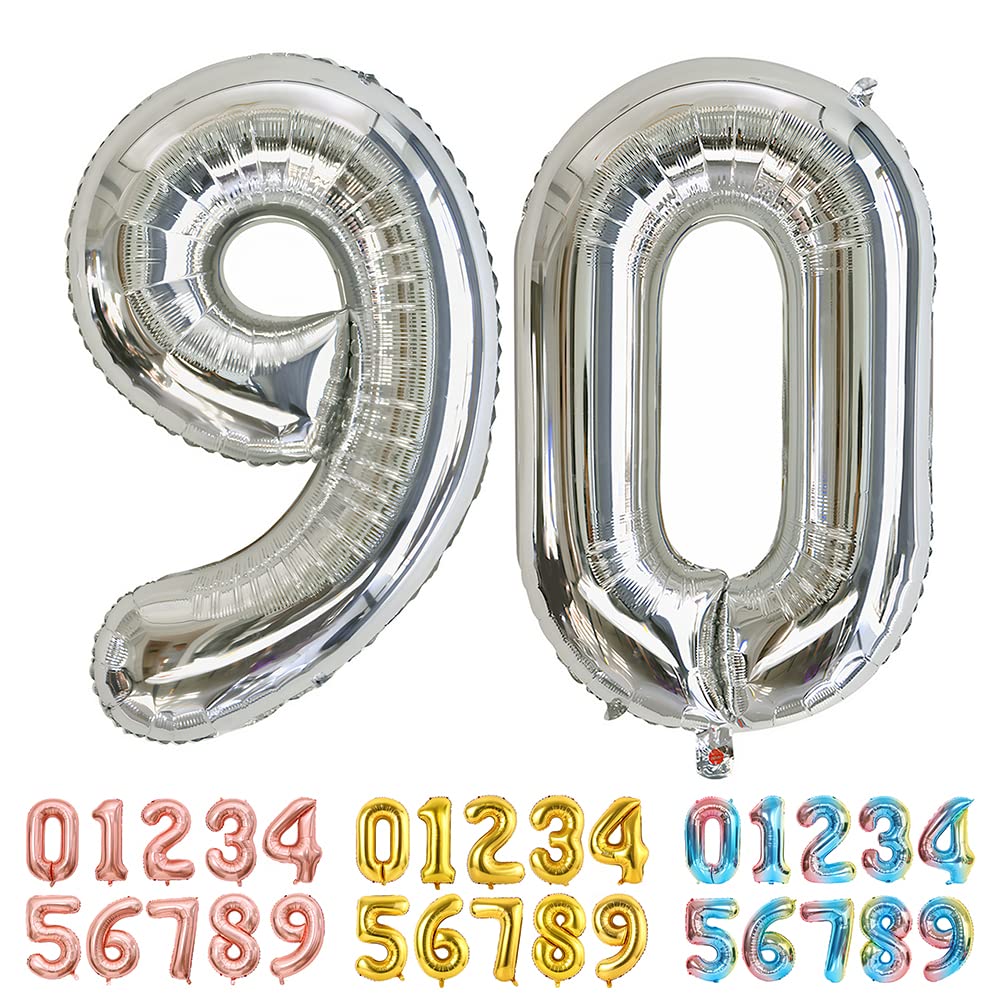Foil Globo Número 5 Azul 40" (101cm), Inflable Helio o aire, Gigante Numeros 0-9, 10-19, 20-29, 30-100, Grande Globos Decoración para La Boda Aniversario y Cumpleaños Fiestas — view 671