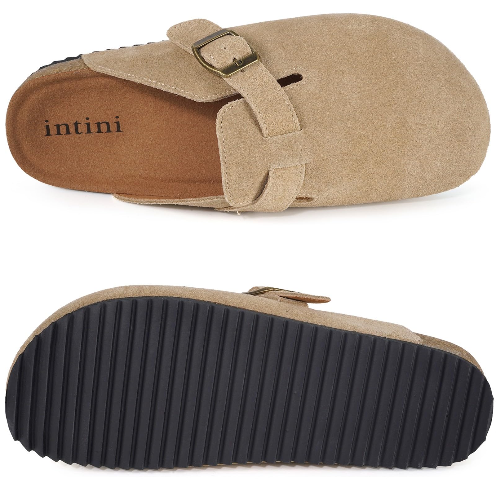 Sabot Donna Ciabatte Uomo Chiuse con Comodo Pantofole in Pelle Scarpe da Giardino Traspirante Sandali Ciabatta 36-46