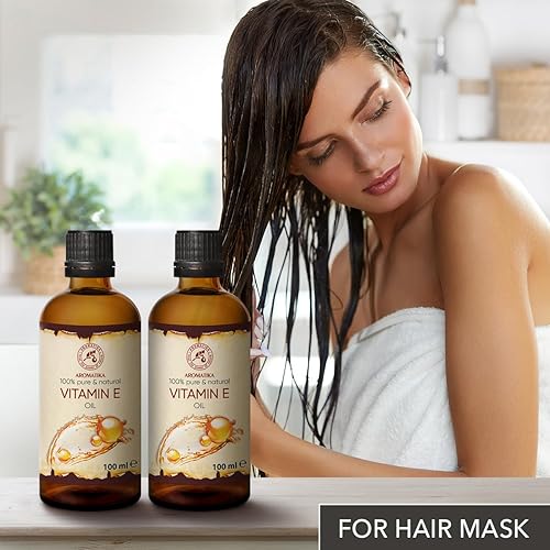 Miniatura 9 de Aceite de vitamina E 6.8 fl oz - Tocoferol - 100% natural y puro - rico en vitamina E - Aceite antienvejecimiento contra arrugas de todo tipo -